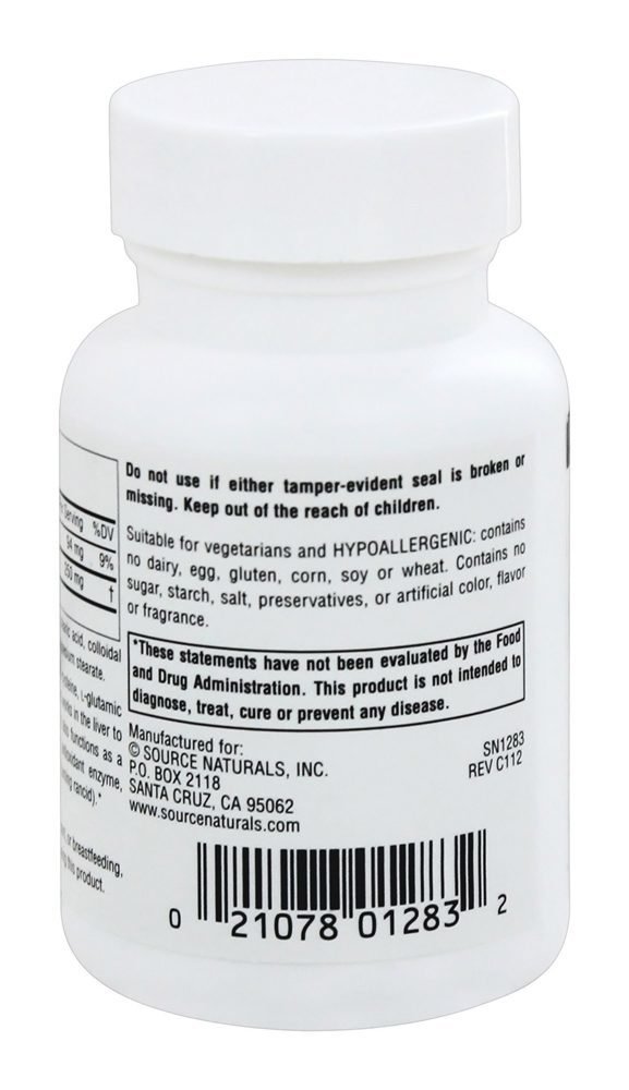Foto 5 pulgar | Supplement Source Naturals Con Contenido Reducido De Glutatión, 250 Mg, 60 Tabletas - Venta Internacional.