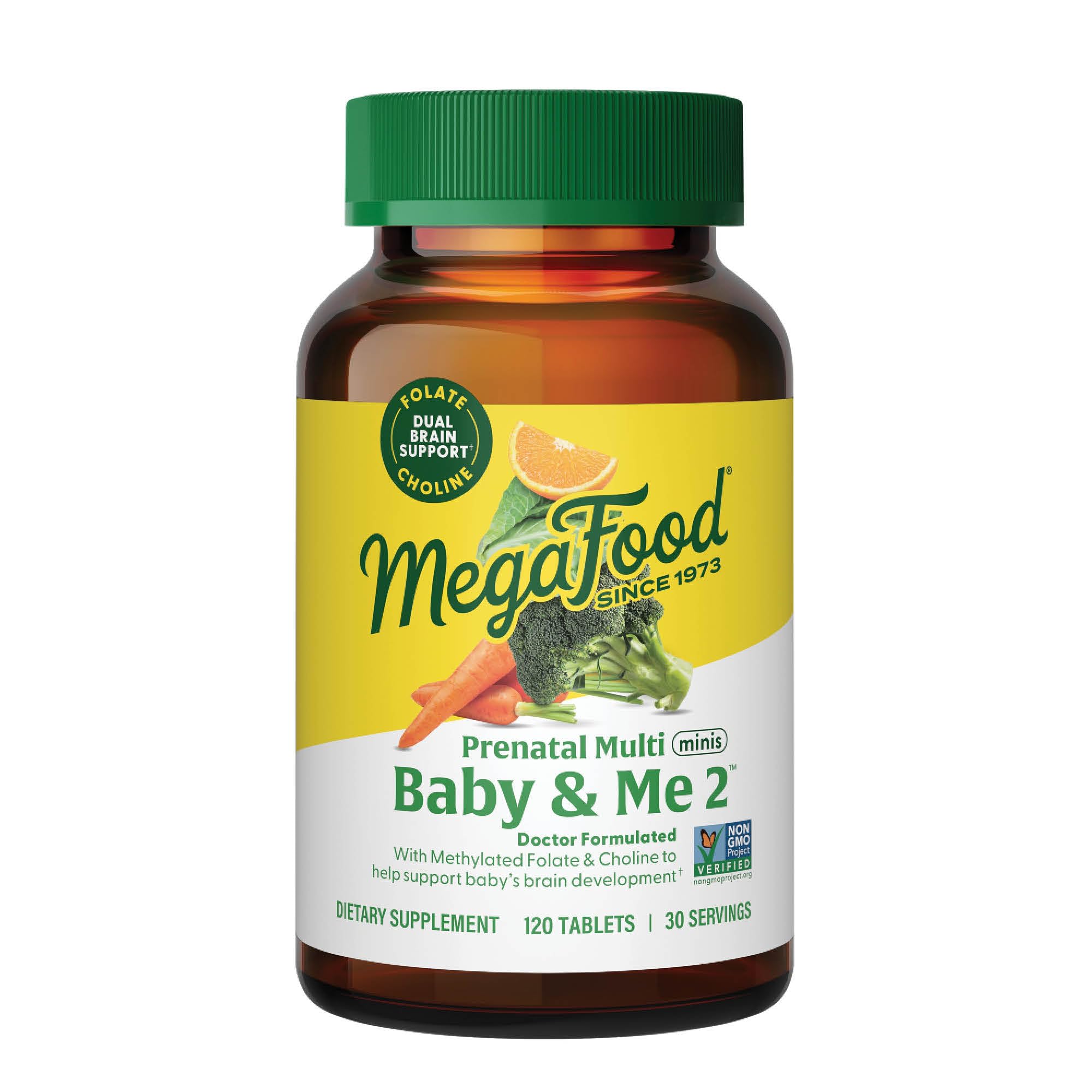 Foto 2 pulgar | Vitamina Prenatal Megafood Baby & Me 2 Con Folato 120 Comprimidos - Venta Internacional.