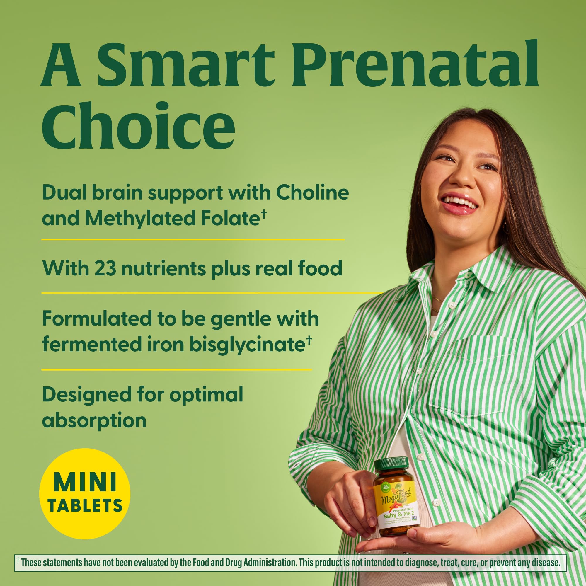 Foto 5 pulgar | Vitamina Prenatal Megafood Baby & Me 2 Con Folato 120 Comprimidos - Venta Internacional.