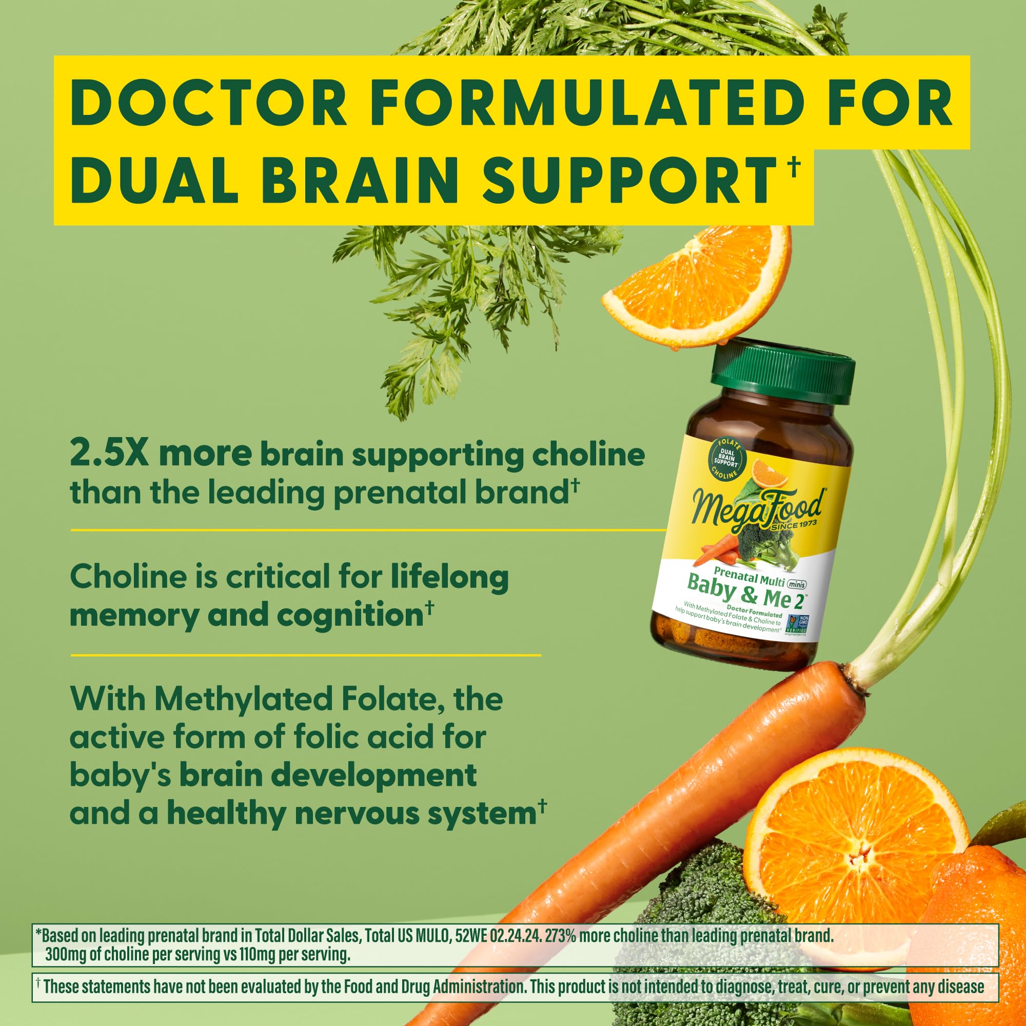 Foto 6 pulgar | Vitamina Prenatal Megafood Baby & Me 2 Con Folato 120 Comprimidos - Venta Internacional.