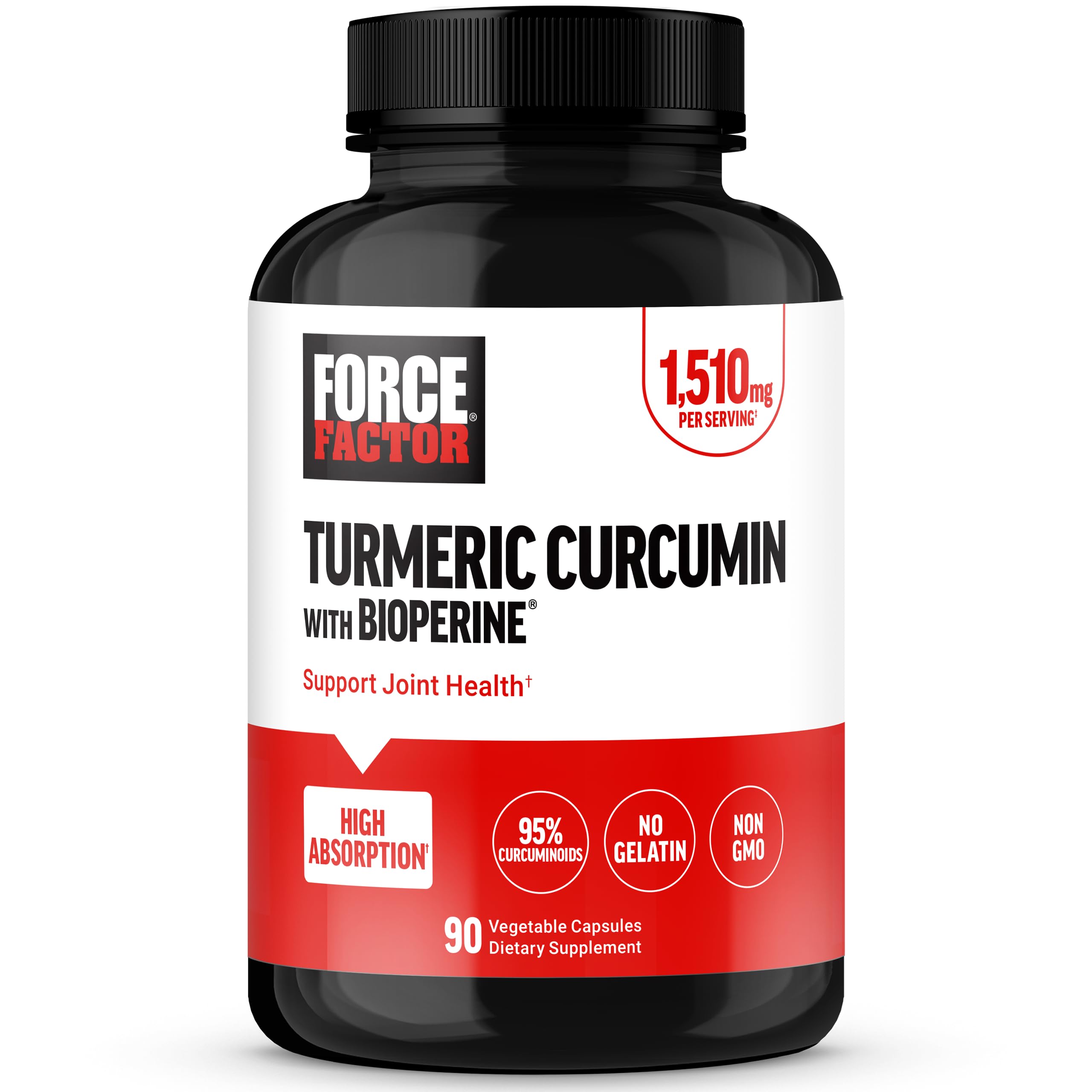 Foto 1 | Suplemento Force Factor Curcuma Curcumina 90 Cápsulas - Venta Internacional.