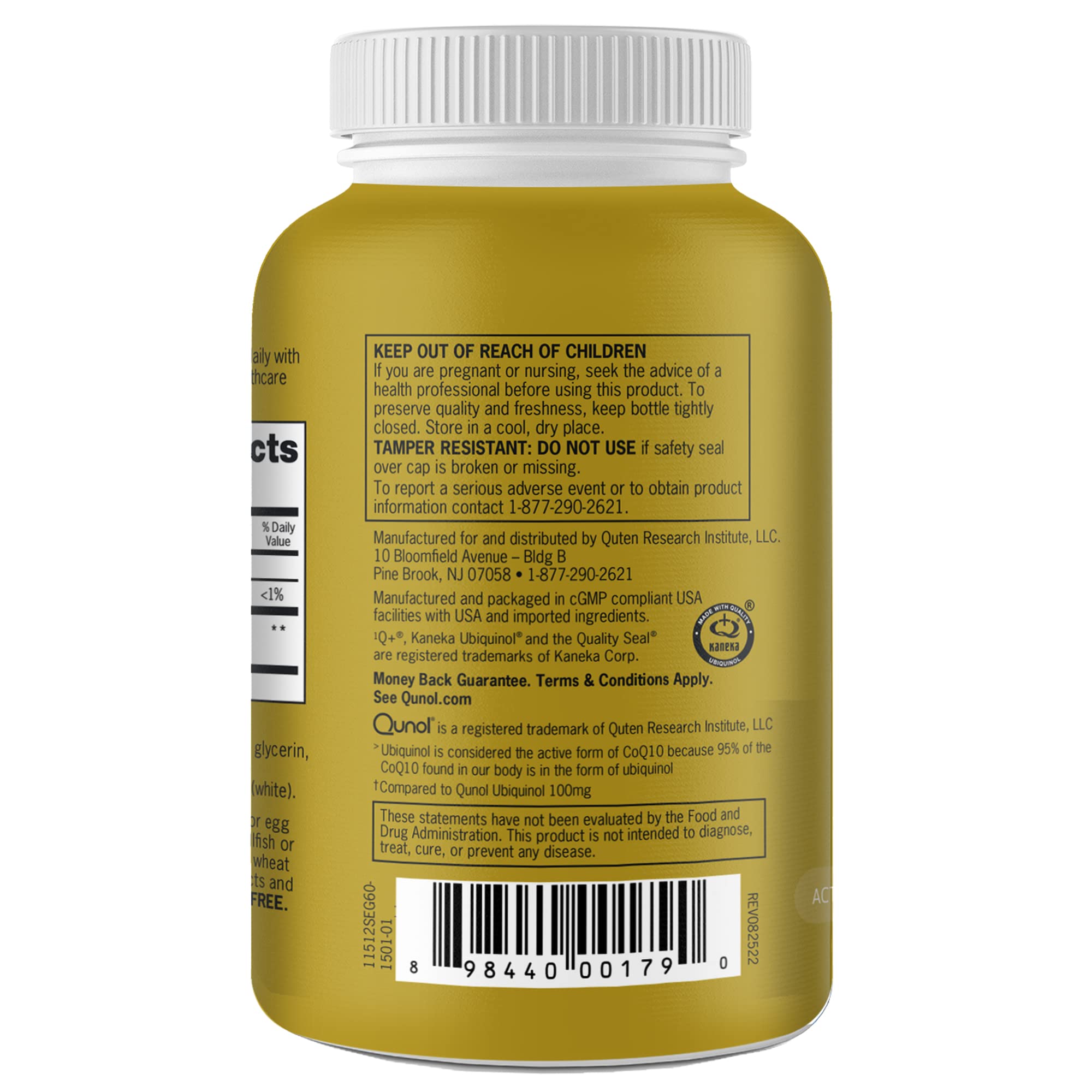 Foto 7 | Suplemento: Qunol, Ubiquinol, Coenzima Q10, 200 Mg, Cápsulas Blandas, 60 Unidades - Venta Internacional.
