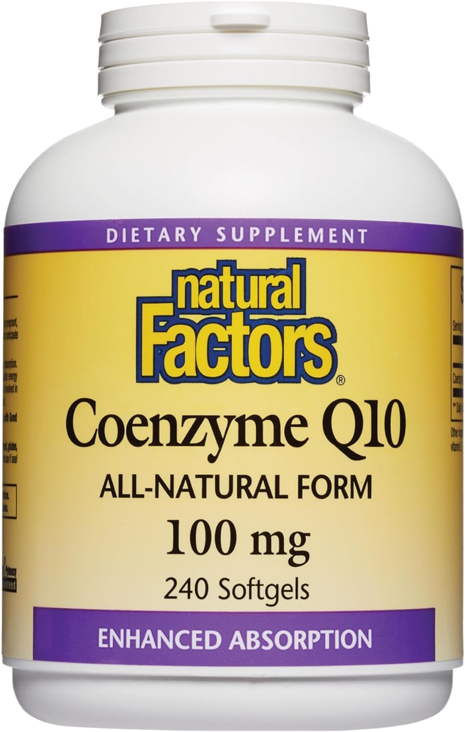 Foto 2 pulgar | Suplemento De Coenzima Q10 De Natural Factors, 100 Mg, 240 Cápsulas Blandas - Venta Internacional.