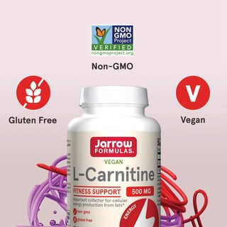 Foto 5 | Suplemento Jarrow Formulas L-carnitina 500 Mg 50 Cápsulas Vegetarianas - Venta Internacional.