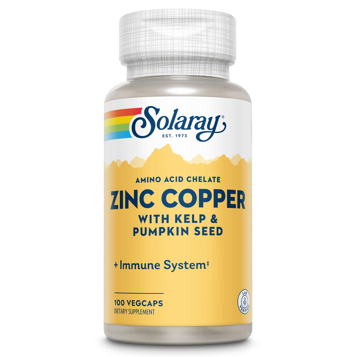 Suplemento Solaray De Zinc Y Cobre, 50 Mg/2 Mg, 100 Cápsulas Vegetales - Venta Internacional.