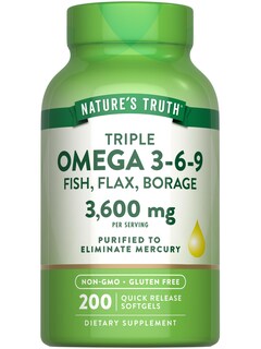 Foto 1 | Suplemento Nature's Truth Triple Omega 3 6 9 3600 Mg 200 Cápsulas Blandas - Venta Internacional.