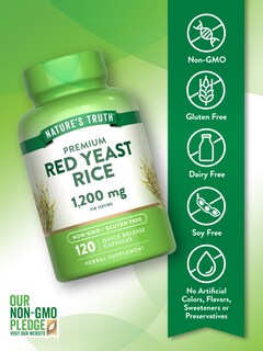 Foto 3 | Suplemento Nature's Truth De Arroz De Levadura Roja 1200 Mg 120 Cápsulas - Venta Internacional.