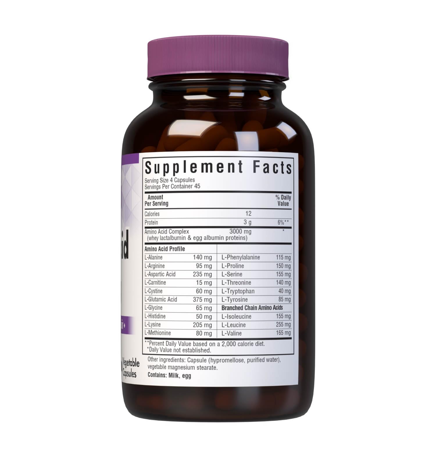 Foto 3 pulgar | Suplemento De Aminoácidos Bluebonnet, 750 Mg, Cápsulas Vitamínicas, 180 Unidades - Venta Internacional.
