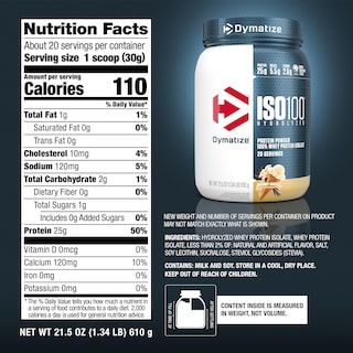 Foto 6 | Proteína De Suero En Polvo Dymatize Iso100 Gourmet Vanilla 725g - Venta Internacional.