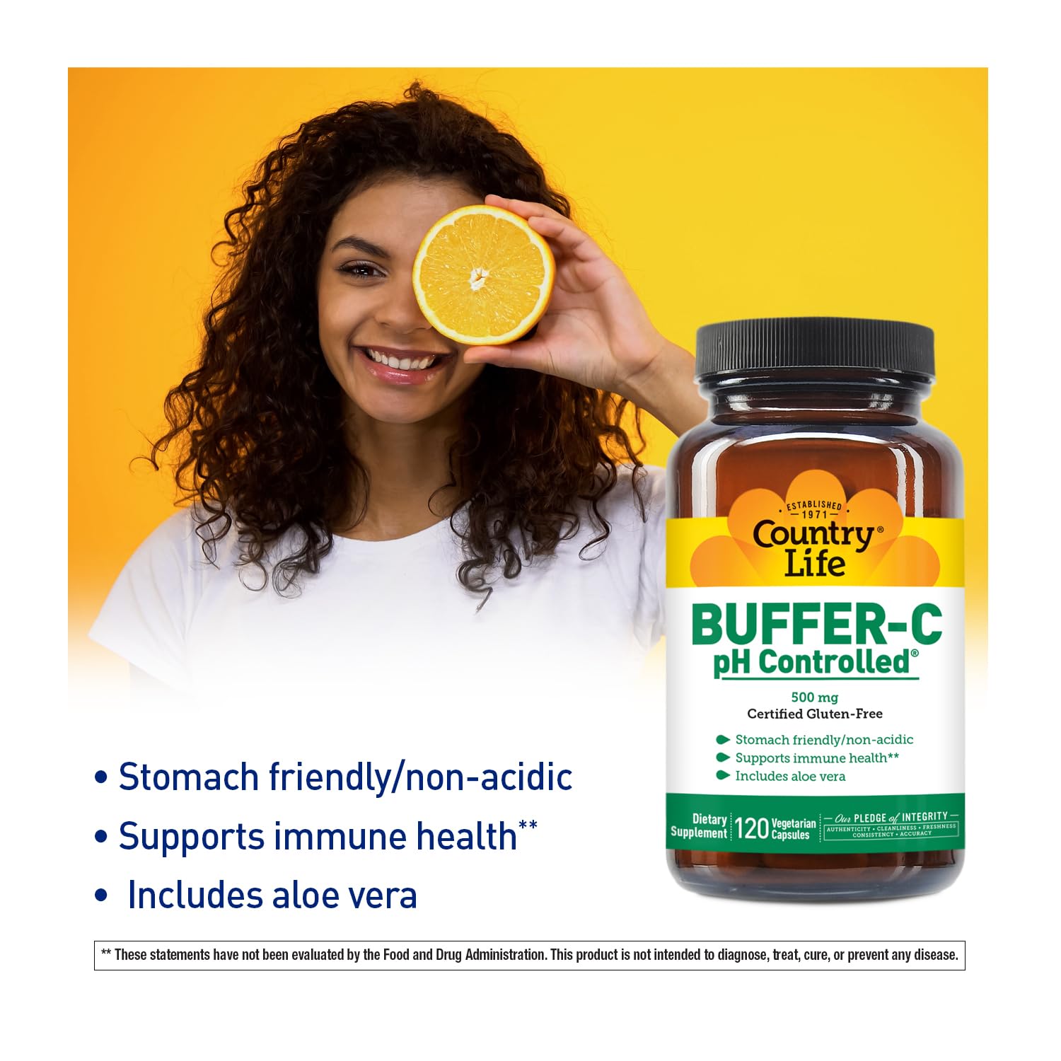 Foto 3 pulgar | Suplemento Country Life Buffer-c 500 Mg (cápsulas Vegetarianas) 120 Unidades - Venta Internacional.