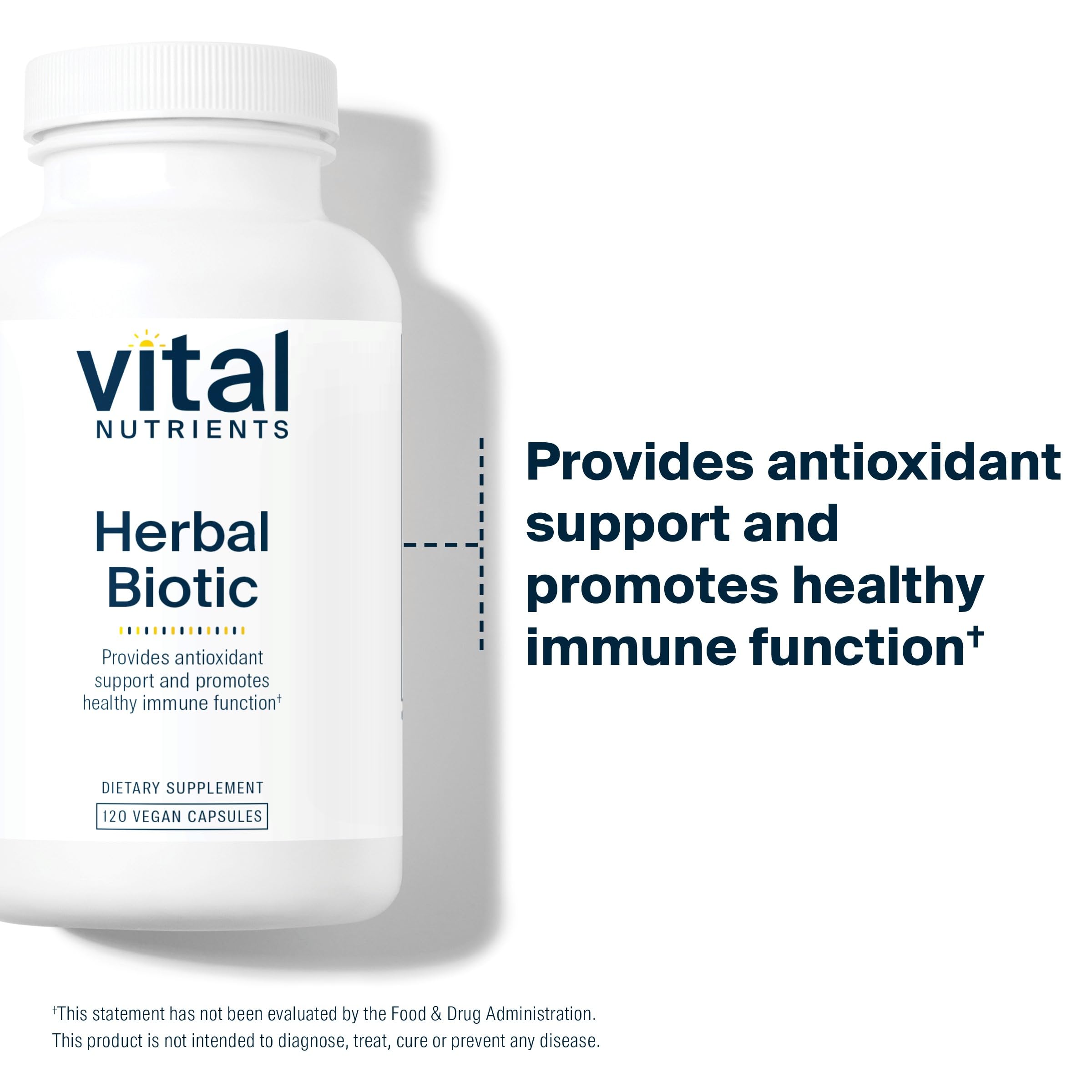 Foto 7 pulgar | Suplemento Vital Nutrients Herbal Biotic 120 Cápsulas - Venta Internacional.