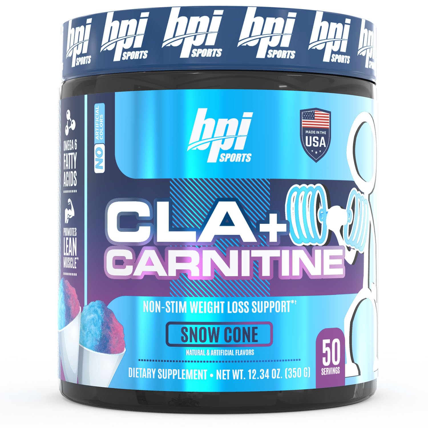 Foto 2 pulgar | Suplemento Bpi Sports Cla + Carnitina, 365 Ml, Sabor A Cono De Nieve - Venta Internacional.