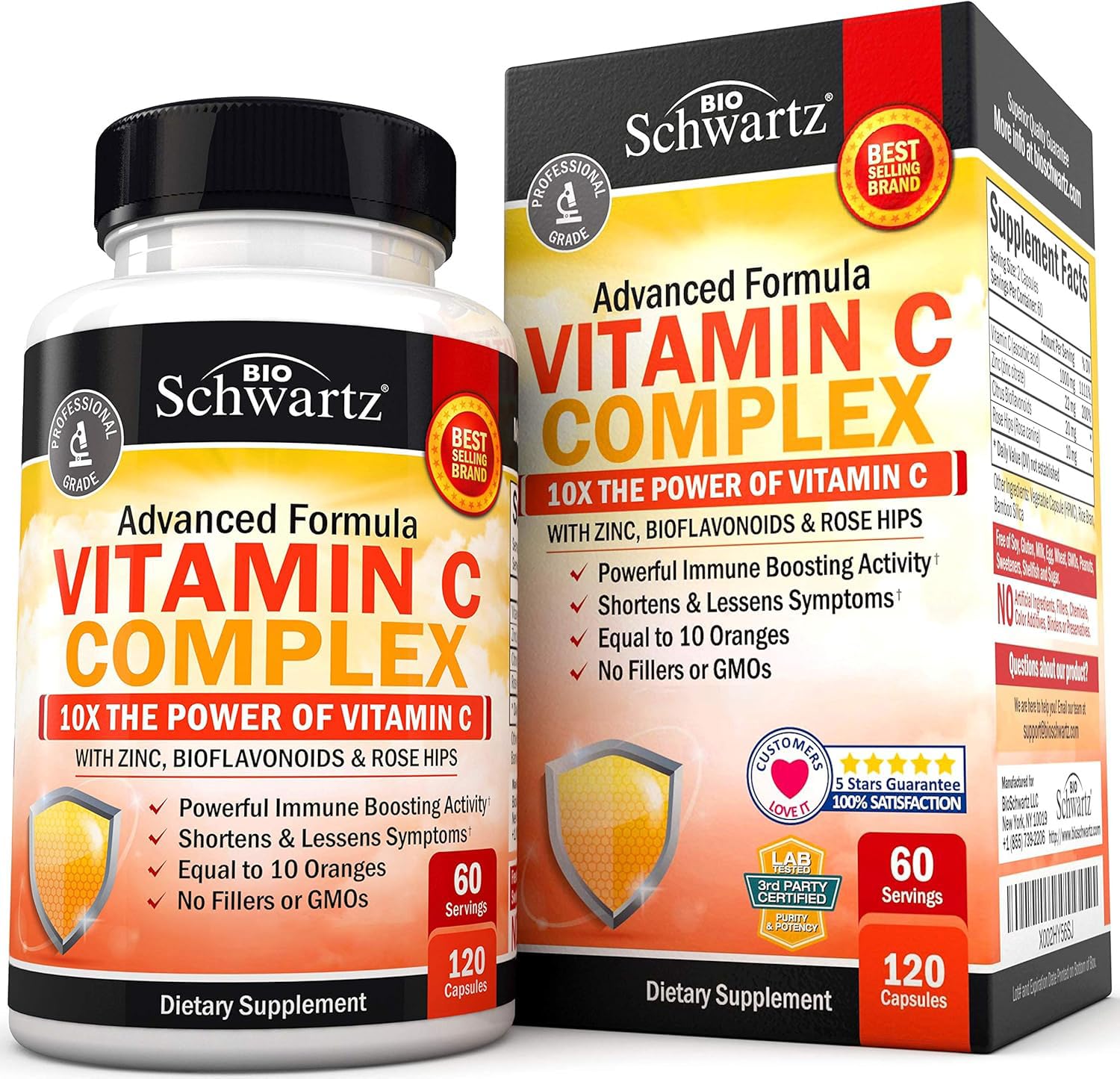 Foto 2 pulgar | Suplemento Bioschwartz De Vitamina C 1000 Mg Con Zinc 120 Cápsulas - Venta Internacional.