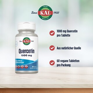 Foto 3 | Suplemento Kal Quercetina 1000 Mg Para El Apoyo Inmunológico, 60 Tabletas - Venta Internacional.