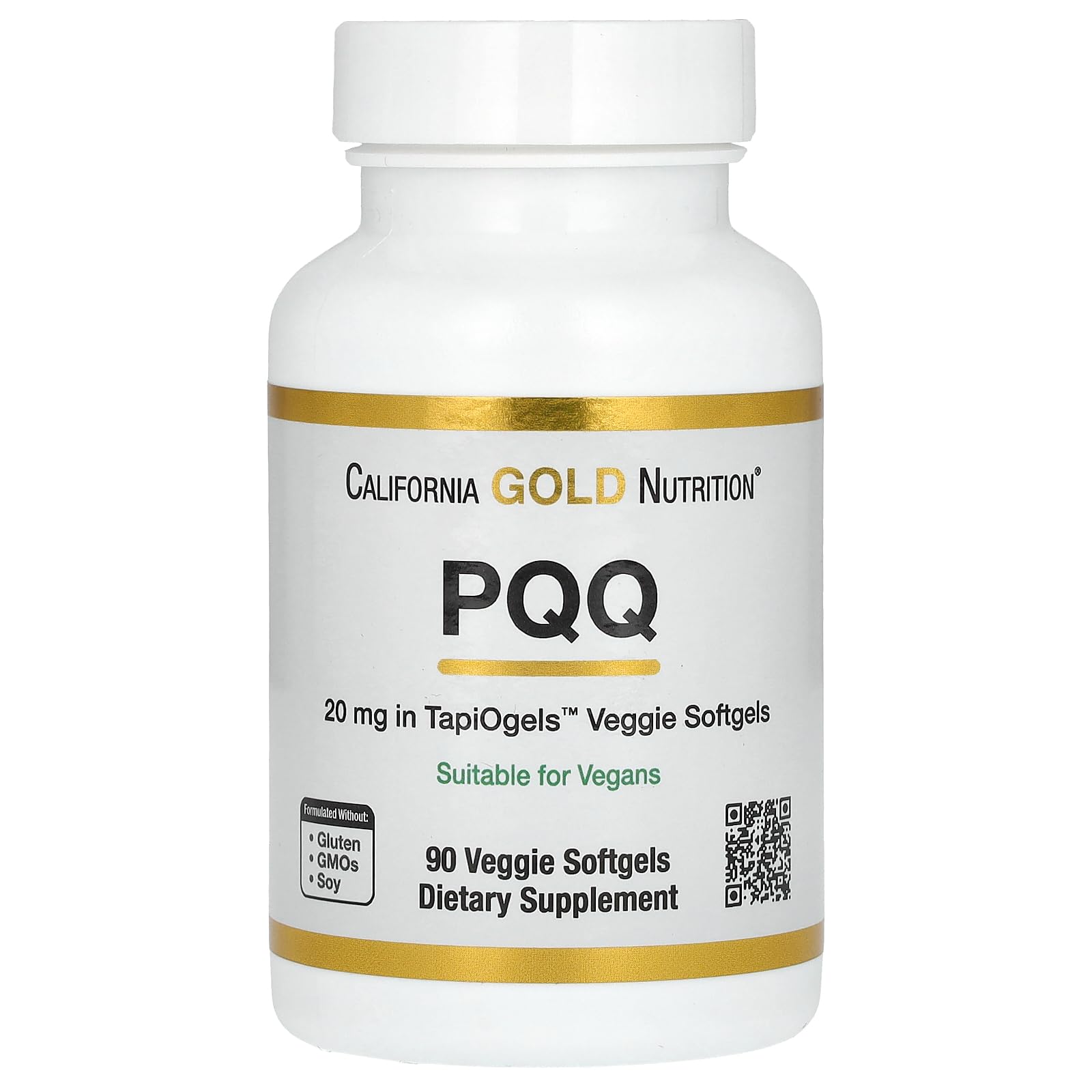 Foto 2 pulgar | Suplemento California Gold Nutrition Pqq 20 Mg 90 Cápsulas Blandas - Venta Internacional.