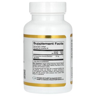 Foto 2 | Suplemento California Gold Nutrition Pqq 20 Mg 90 Cápsulas Blandas - Venta Internacional.