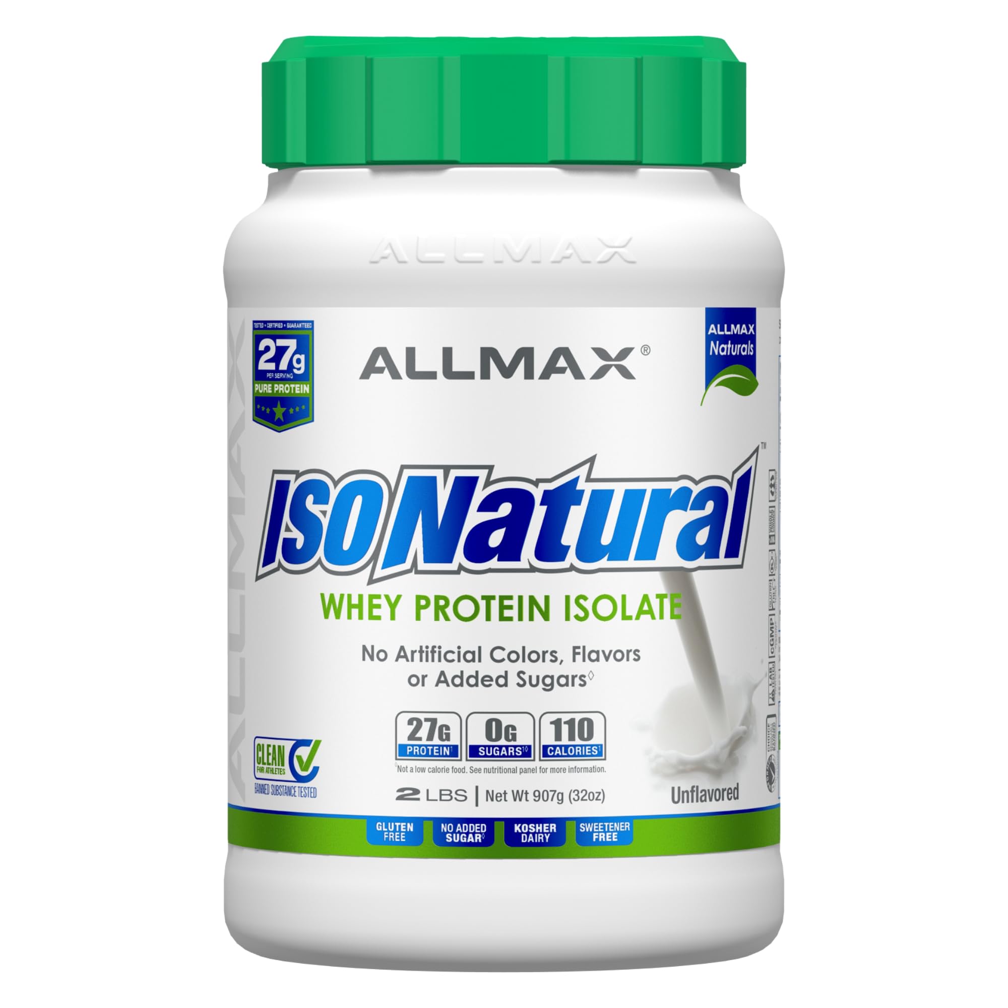 Foto 1 | Proteína De Suero Aislada Allmax Nutrition Isonatural 908 G - Venta Internacional.