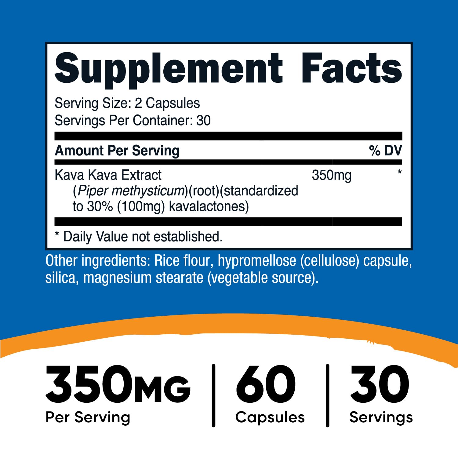 Foto 3 pulgar | Suplemento Nutricost, Cápsulas De Kava Y Kava, 350 Mg, 60% Vegano - Venta Internacional.
