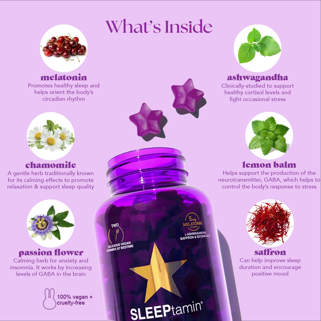 Foto 4 | Gomitas Para Dormir Hairtamin Sleeptamin Melatonina 5 Mg 60 Veganas - Venta Internacional.
