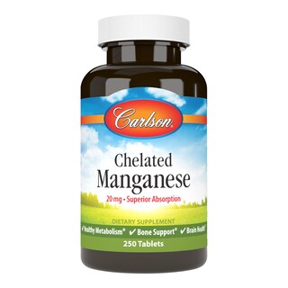 Foto 1 | Suplemento Carlson Quelated Manganeso 20 Mg 250 Comprimidos - Venta Internacional.