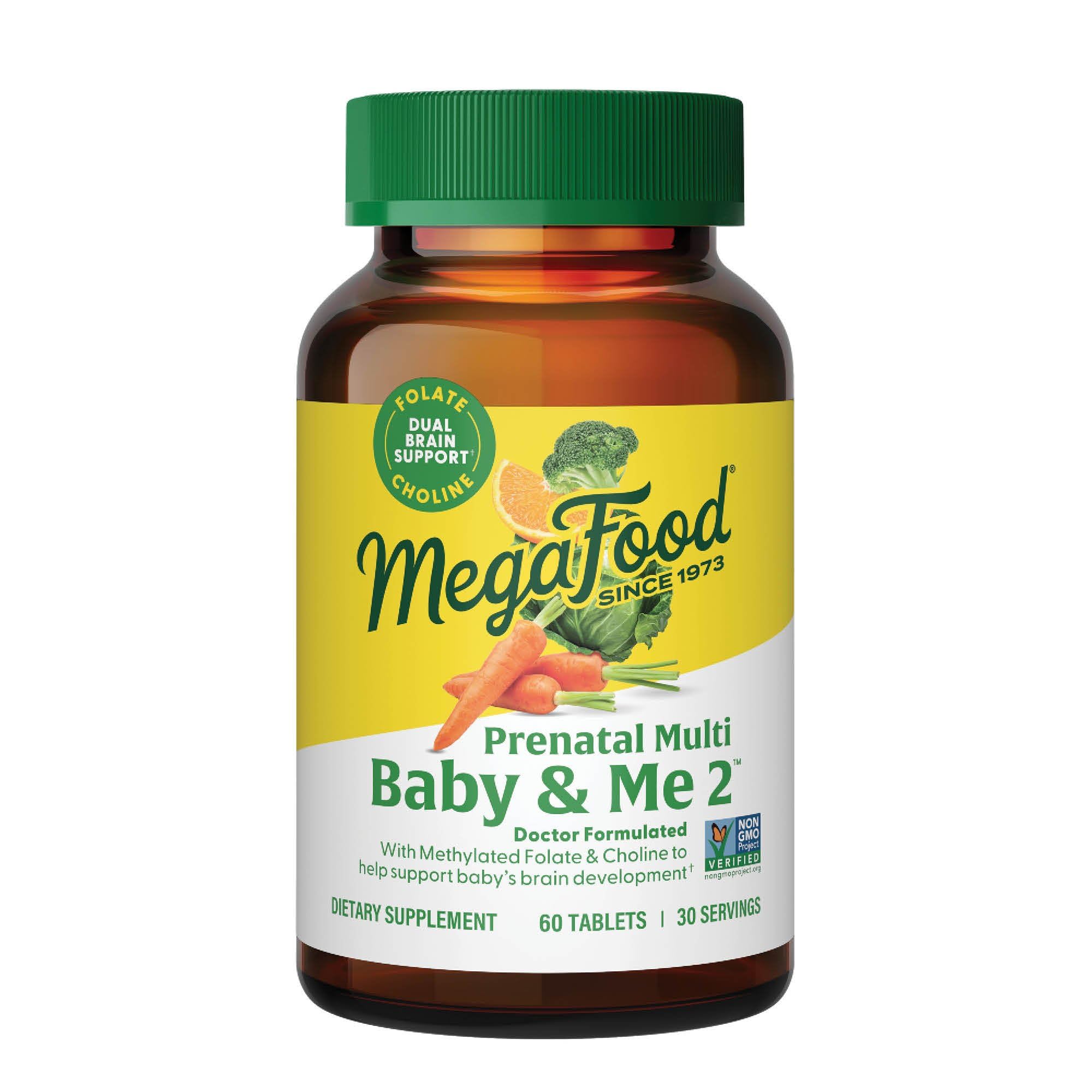 Foto 2 pulgar | Vitaminas Prenatales Megafood Baby & Me 2 Para Mujeres 60 Comprimidos - Venta Internacional.