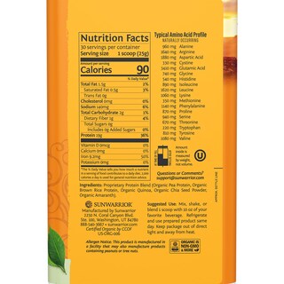 Foto 2 | Proteína En Polvo Sunwarrior Classic Plus Organic Vegan 30 Dosis - Venta Internacional.