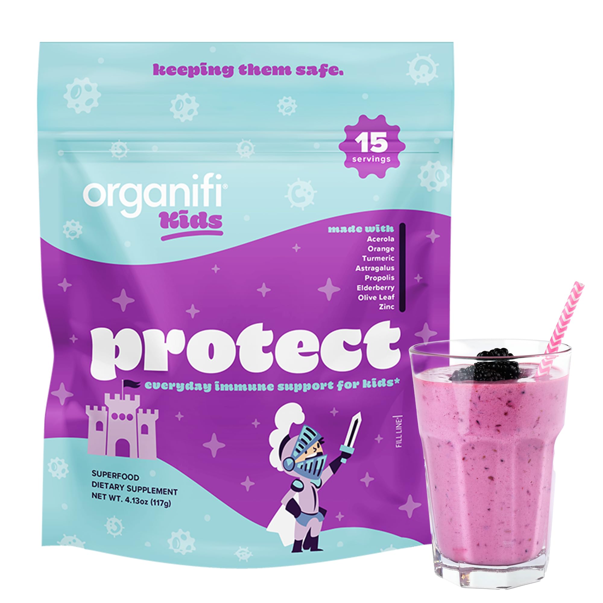 Foto 1 | Suplemento De Apoyo A La Inmunidad Organifi Kids Protect 15 Serv - Venta Internacional.