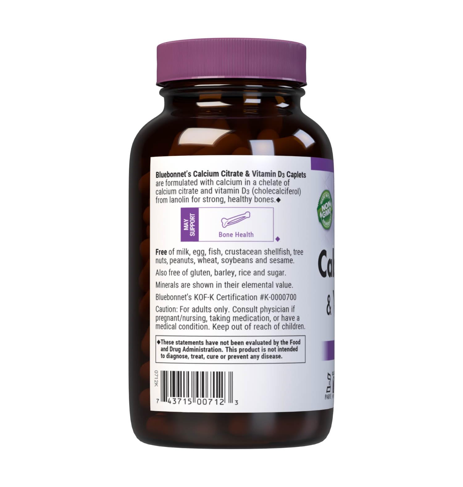 Foto 4 pulgar | Suplemento De Citrato De Calcio Bluebonnet Más Vitamina D3 180 Cápsulas - Venta Internacional.