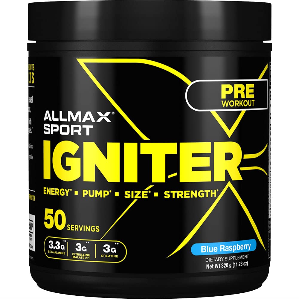 Foto 2 pulgar | Suplemento Allmax Igniter Sport Pre-workout 330 G De Frambuesa Azul - Venta Internacional.
