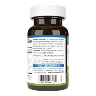 Foto 3 | Suplemento Carlson Tocomin Suprabio Tocotrienol Complex 120 Cápsulas Blandas - Venta Internacional.