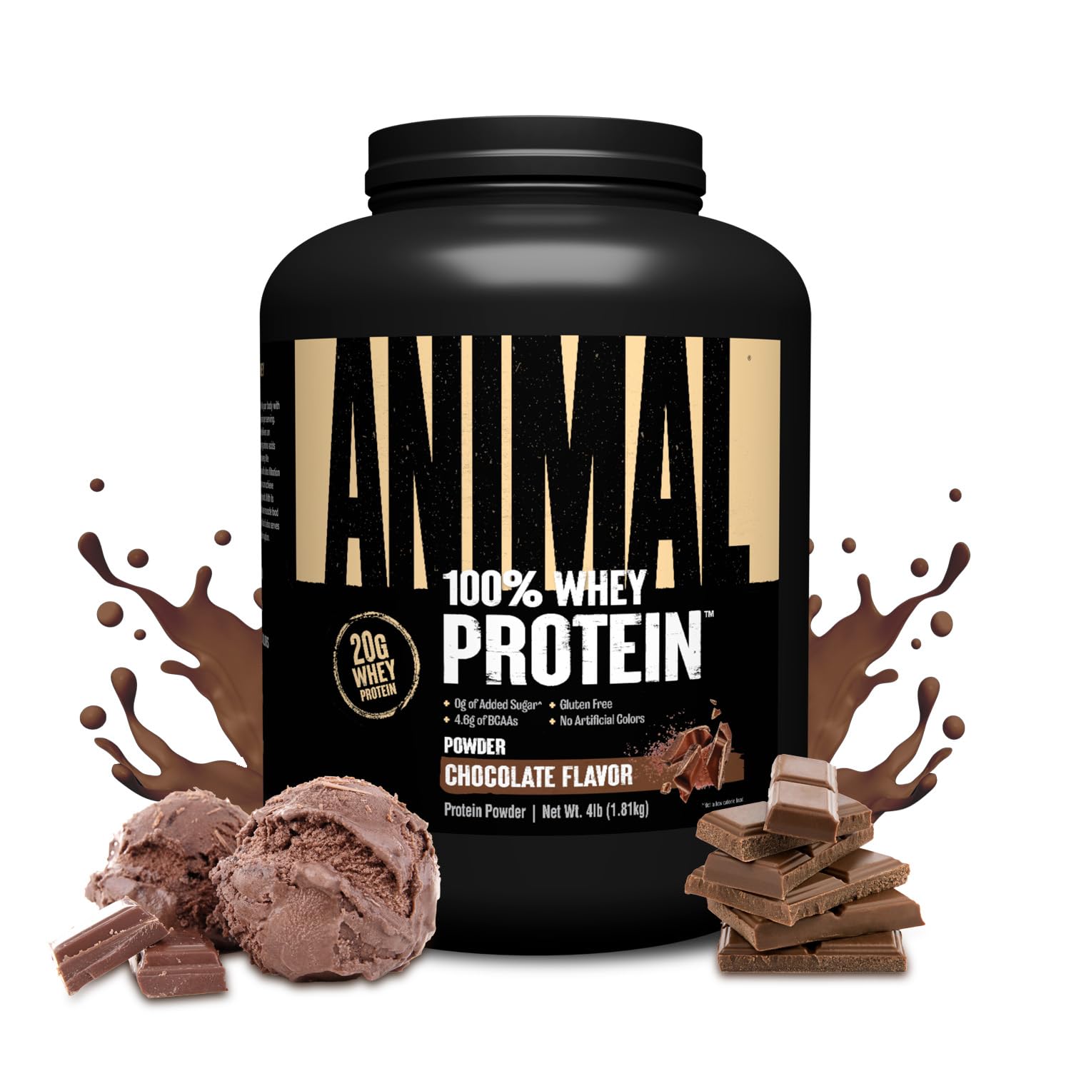 Foto 1 | Proteína De Suero En Polvo Animal, 100% Sabor Chocolate, 1,8 Kg - Venta Internacional.