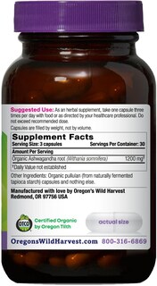 Foto 2 | Suplemento De Ashwagandha De Oregon Wild Harvest 90 Cápsulas - Venta Internacional.