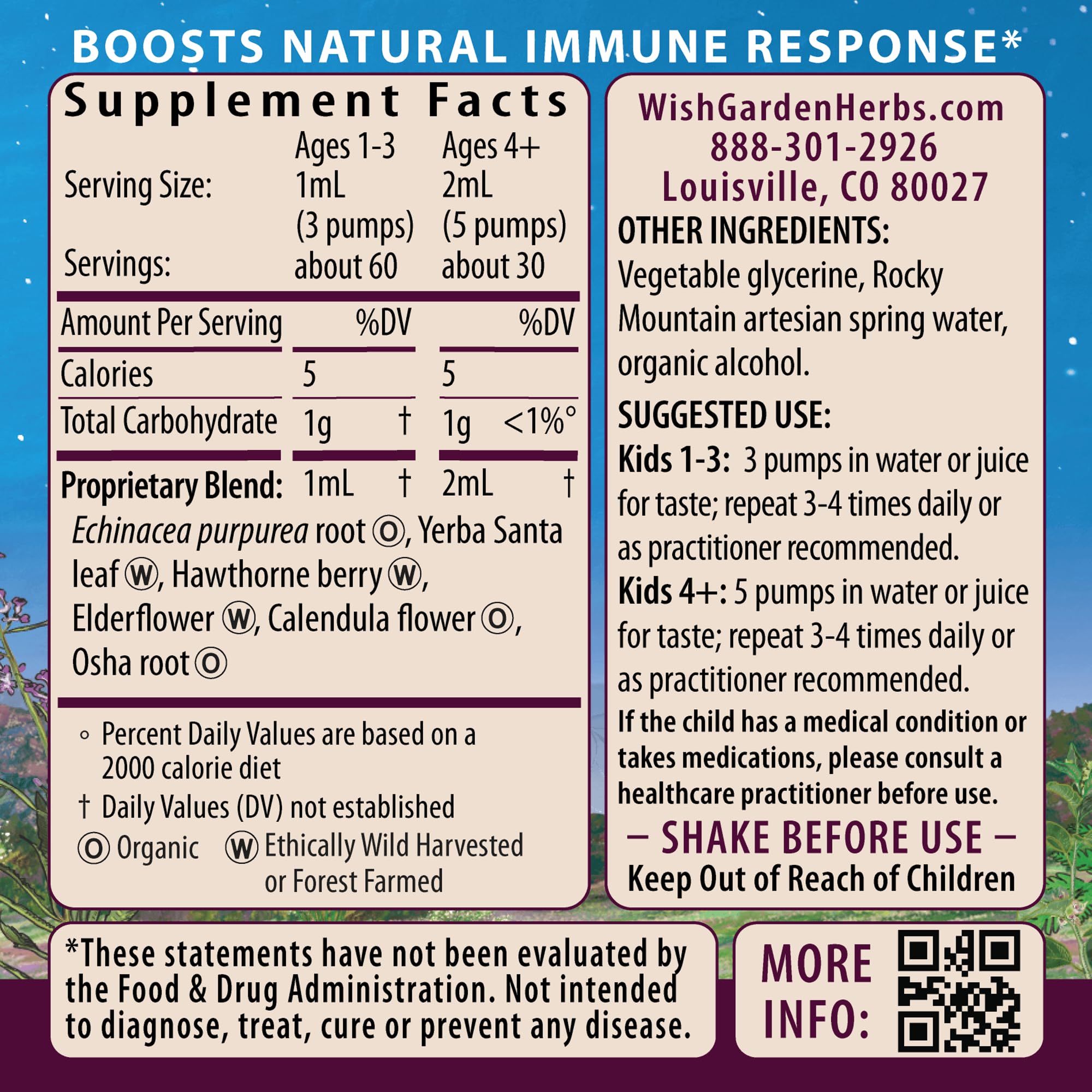 Foto 3 pulgar | Suplemento Wishgarden Herbs Kick-it Immune Para Niños, 60 Ml - Venta Internacional.