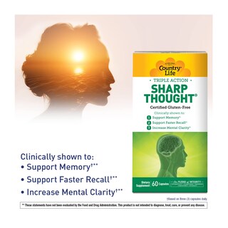 Foto 4 | Suplemento Country Life Sharp Thought 60 Cápsulas - Venta Internacional.