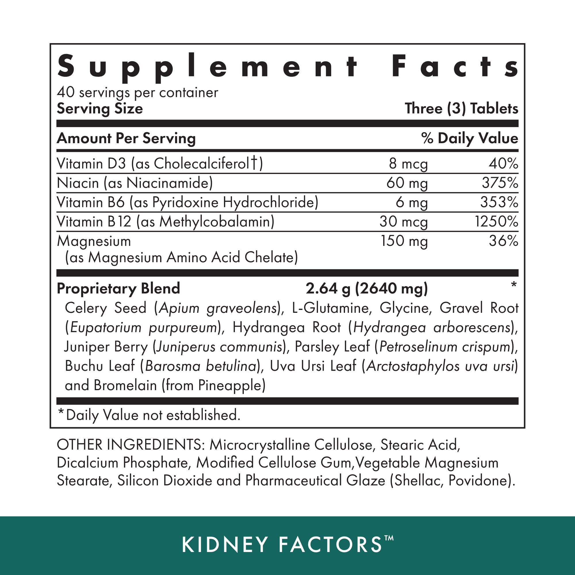 Foto 3 pulgar | Suplemento Michael's Health Naturopathic Kidney Factors 120 Comprimidos - Venta Internacional.