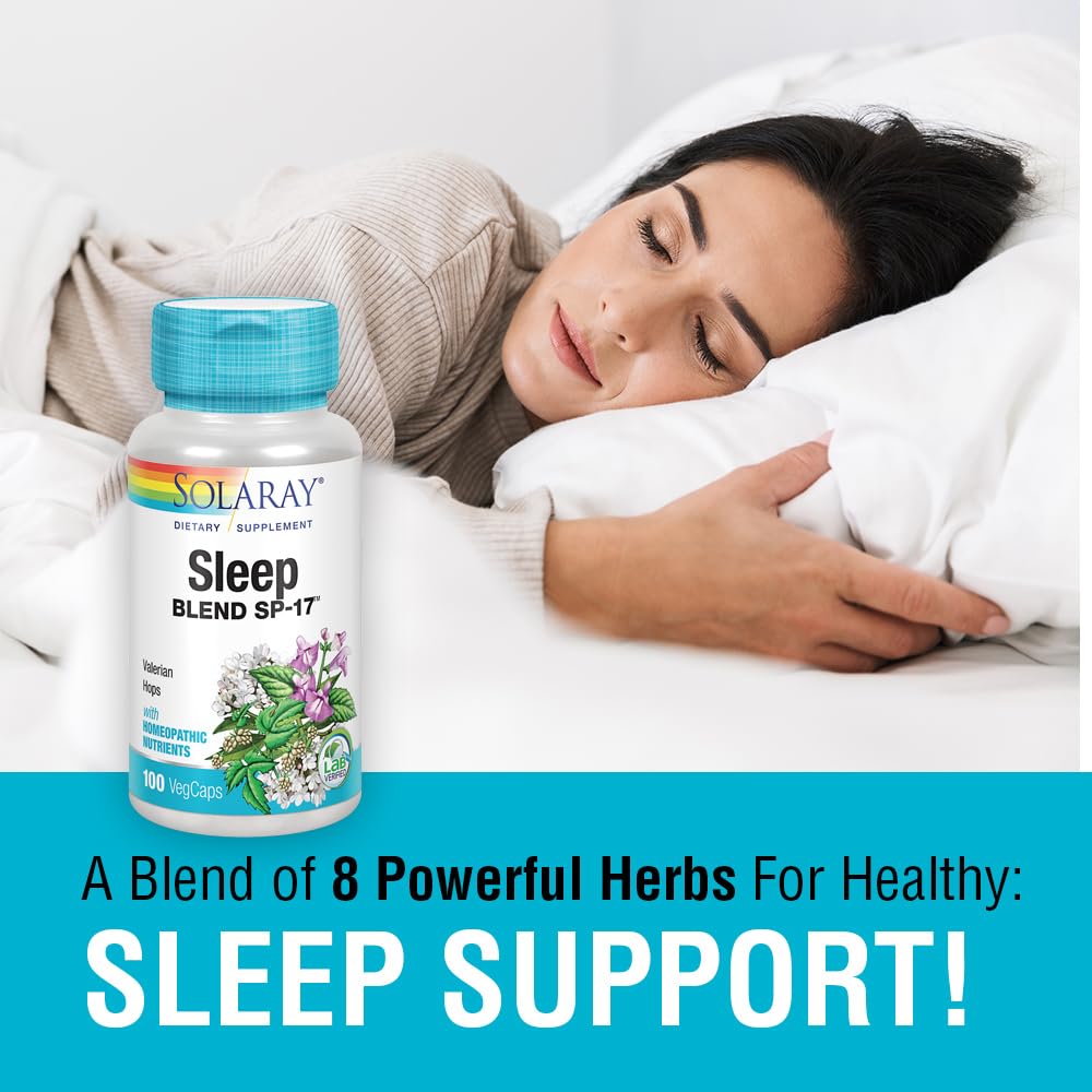 Foto 4 pulgar | Suplemento Solaray Sleep Blend Sp-17 Herbal 100 Cápsulas Vegetales - Venta Internacional.