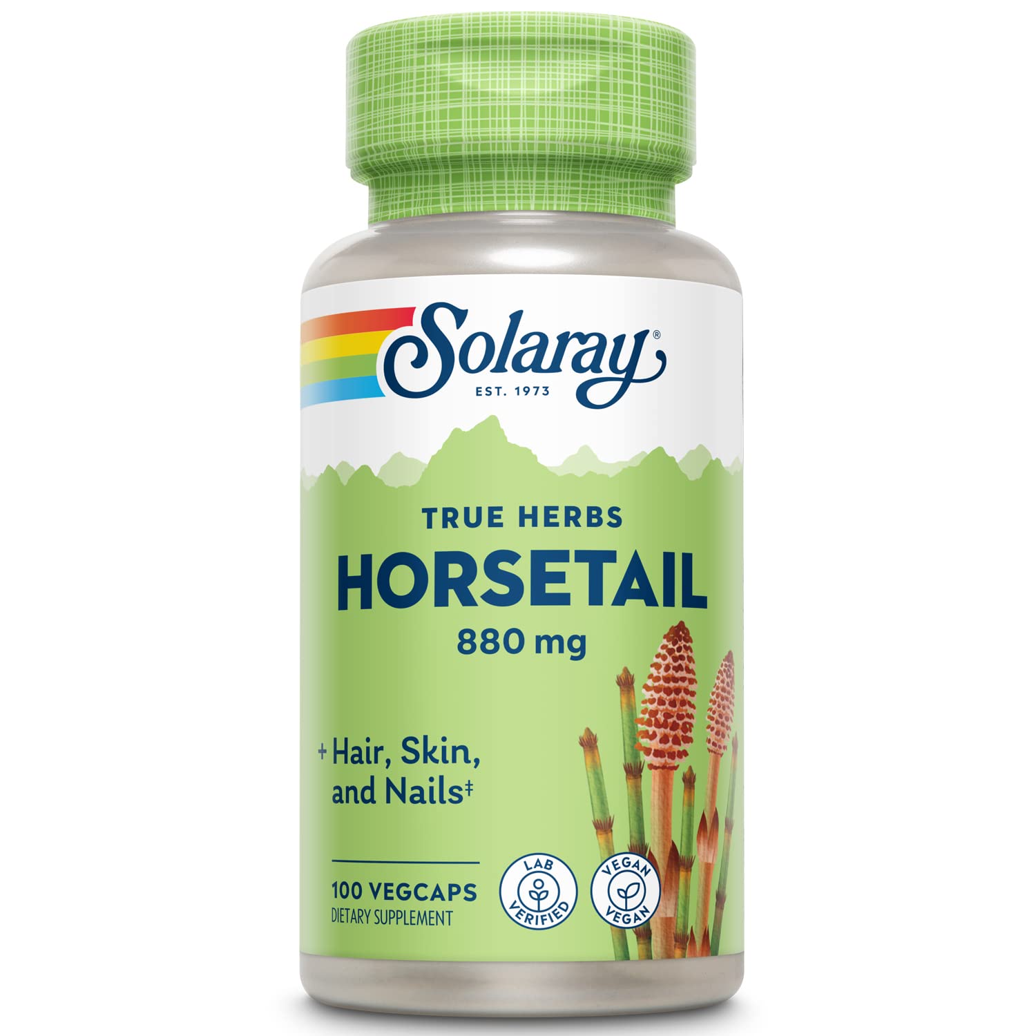 Foto 2 pulgar | Suplemento Solaray Horsetail 880 Mg Con Sílice 100 Cápsulas Vegetales - Venta Internacional.