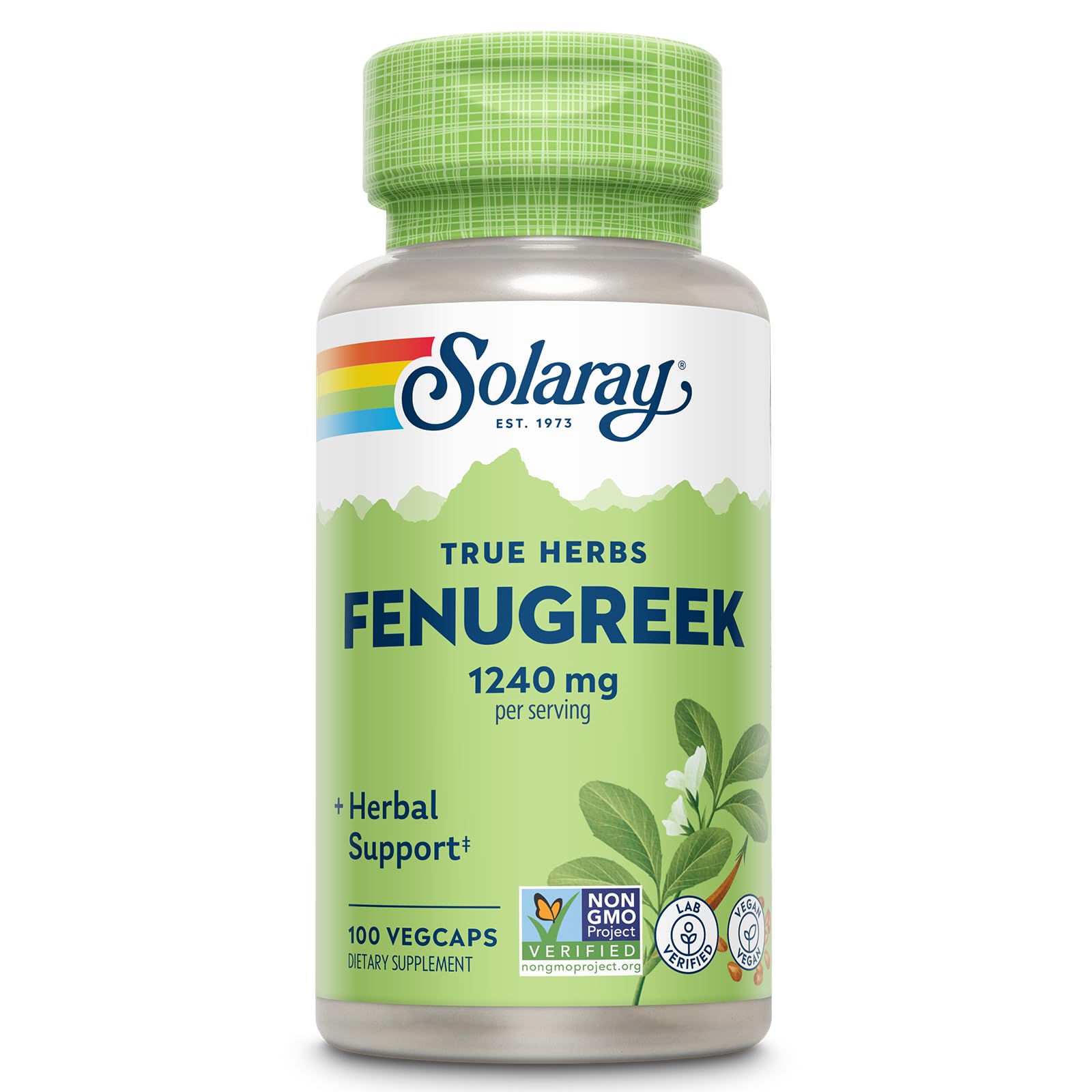 Foto 2 pulgar | Suplemento Solaray De Semillas De Fenogreco, 1240 Mg Para La Digestión, 100 Cápsulas Vegetales - Venta Internacional.
