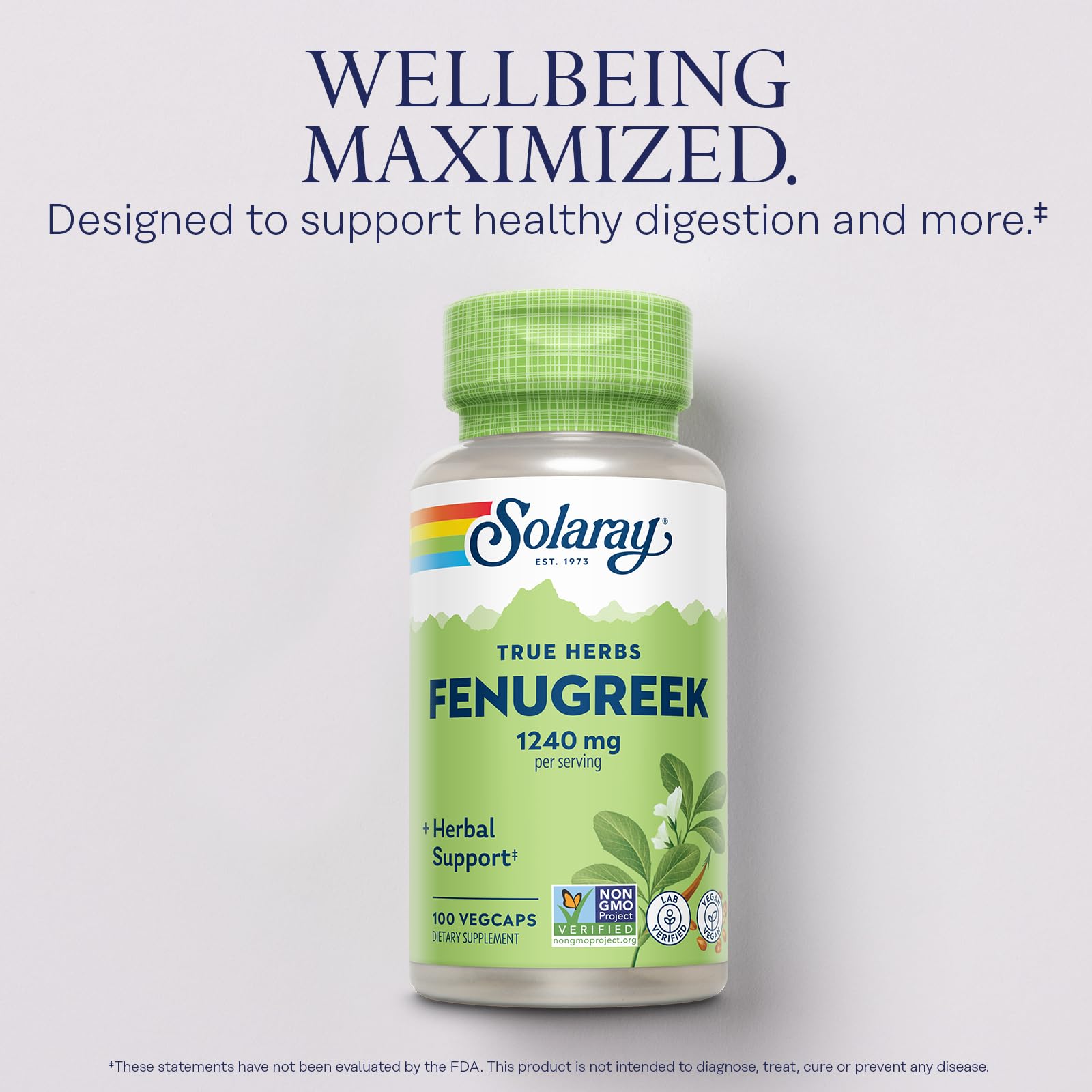 Foto 4 pulgar | Suplemento Solaray De Semillas De Fenogreco, 1240 Mg Para La Digestión, 100 Cápsulas Vegetales - Venta Internacional.