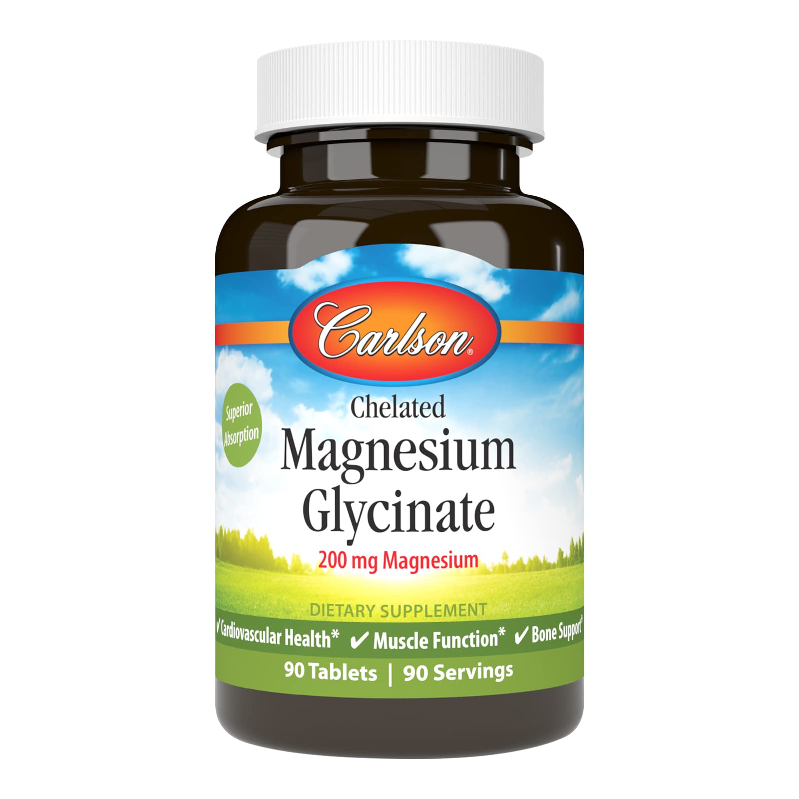 Foto 2 pulgar | Suplemento Carlson De Magnesio Quelado 200 Mg 90 Comprimidos - Venta Internacional.