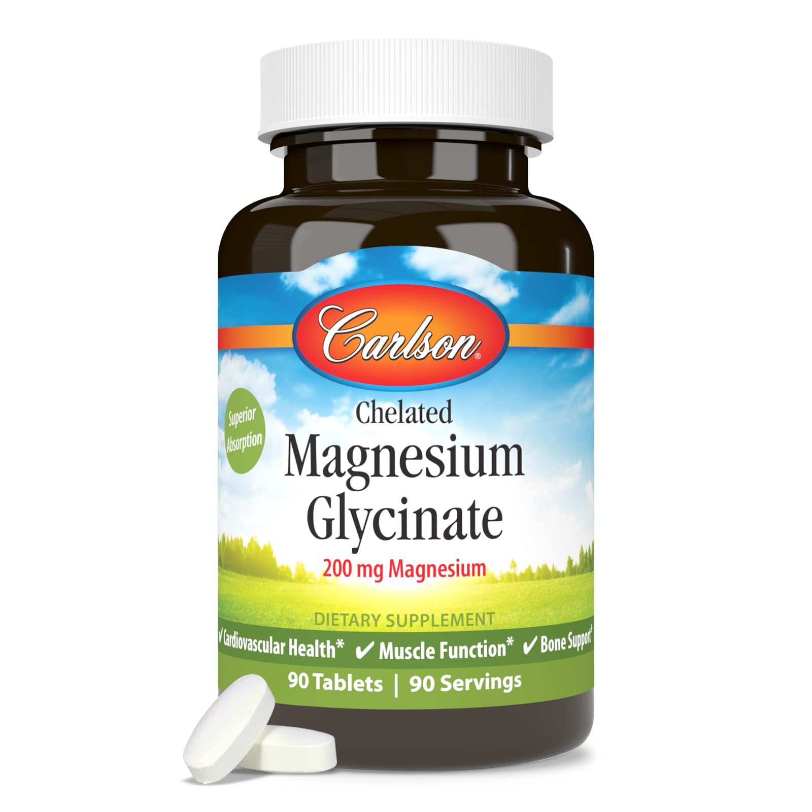 Foto 5 | Suplemento Carlson De Magnesio Quelado 200 Mg 90 Comprimidos - Venta Internacional.