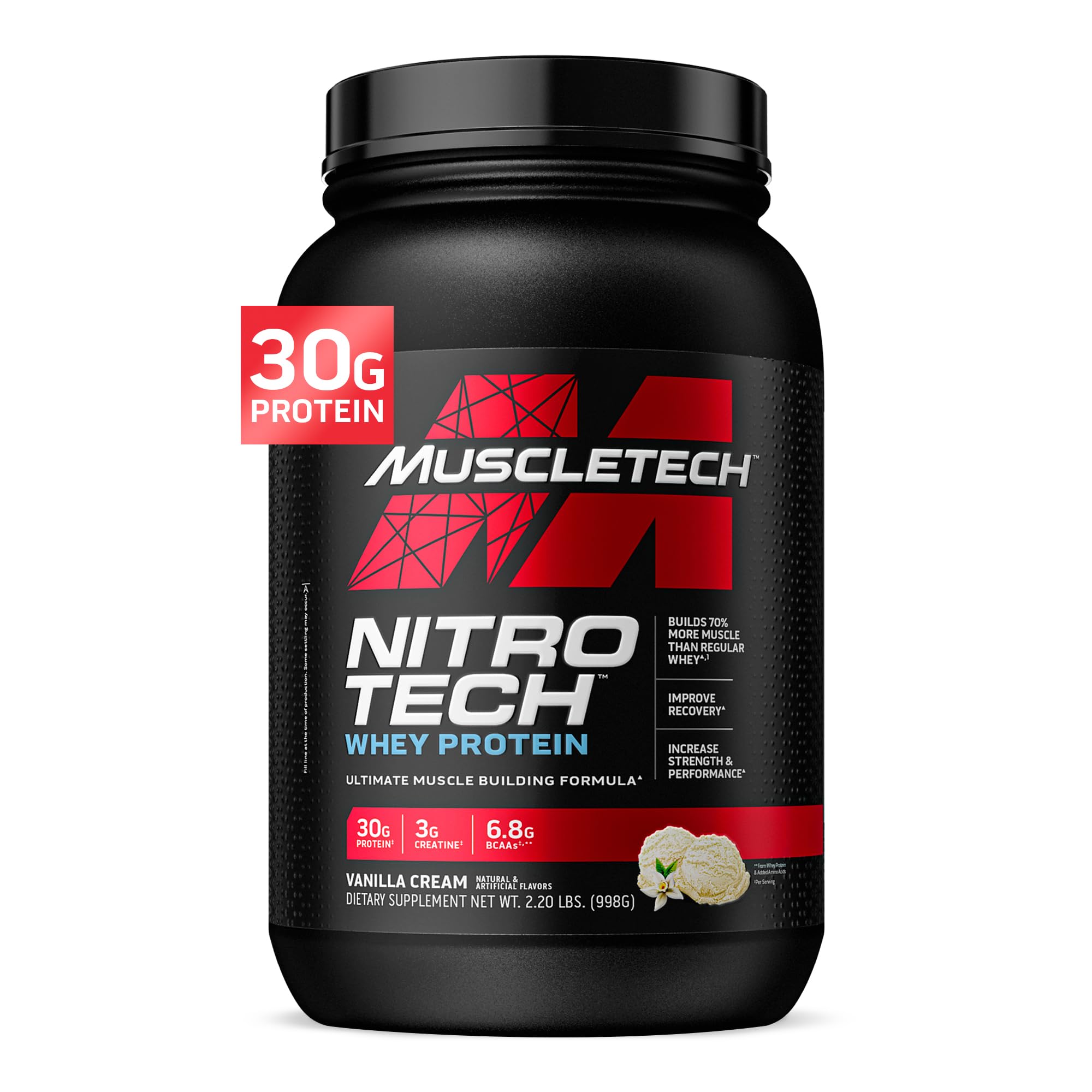 Foto 1 | Proteína En Polvo Muscletech Nitro-tech Vanilla 1 Kg - Venta Internacional.