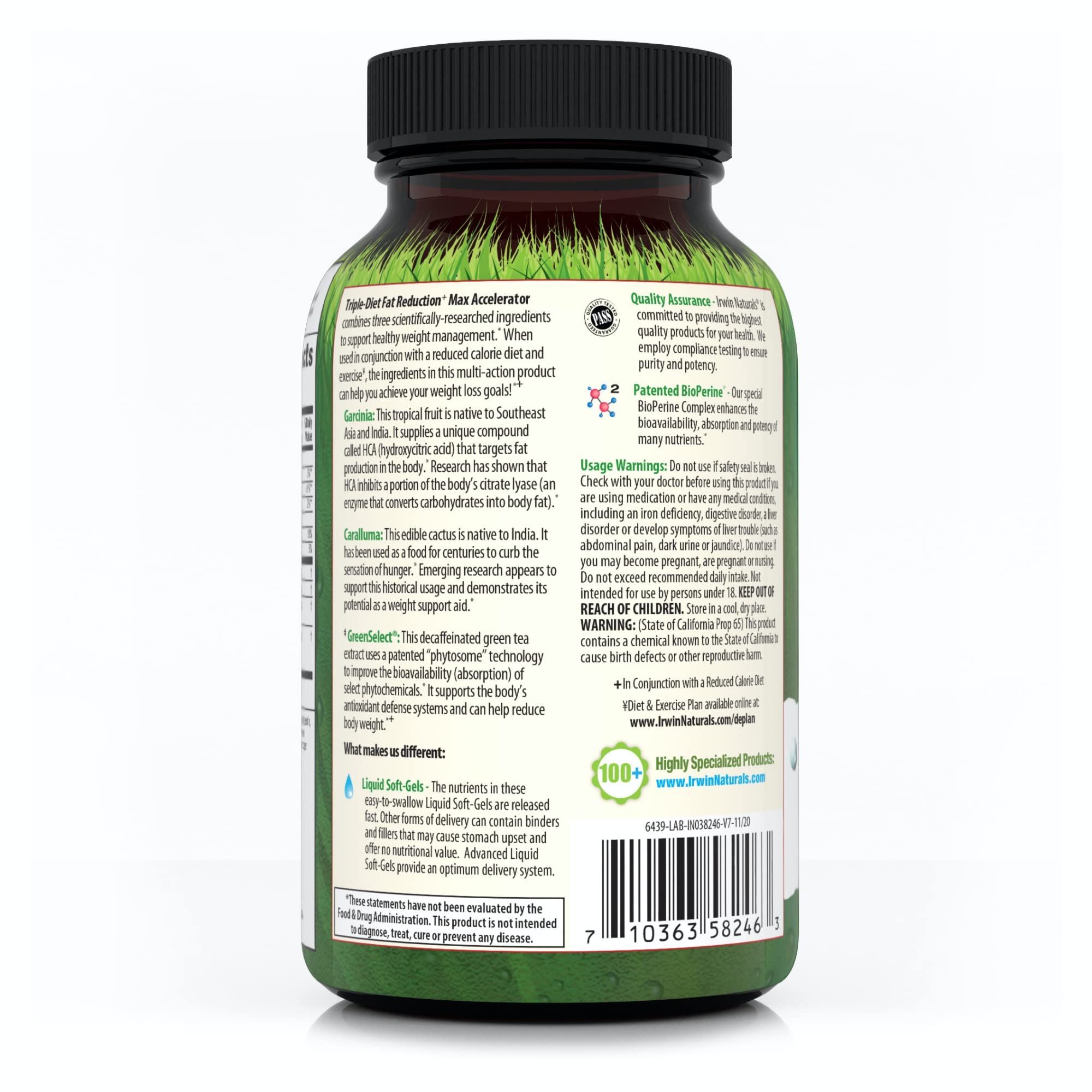 Foto 4 pulgar | Suplemento Irwin Naturals Triple-diet Para Reducir La Grasa, 72 Cápsulas Blandas - Venta Internacional.