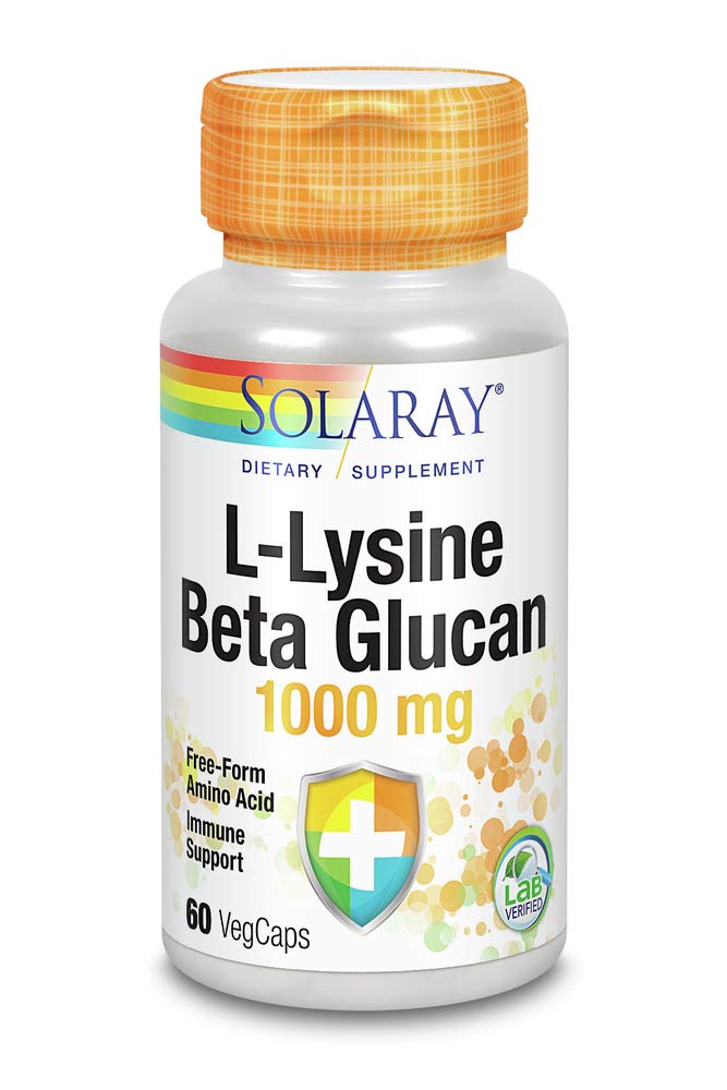 Foto 2 pulgar | Suplemento De Lisina Solaray Con Beta Glucano 60 Cápsulas - Venta Internacional.