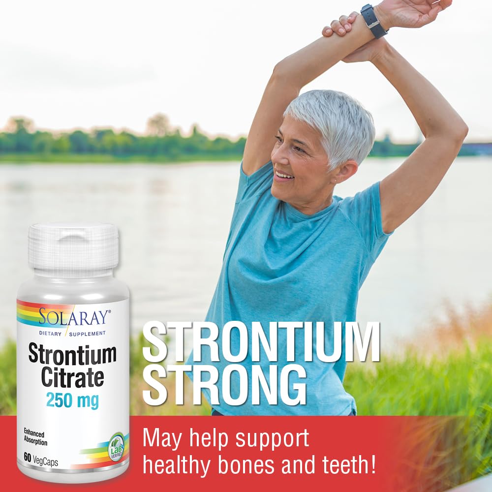 Foto 5 pulgar | Suplemento Solaray De Citrato De Estroncio 250 Mg Para Huesos Y Dientes - Venta Internacional.