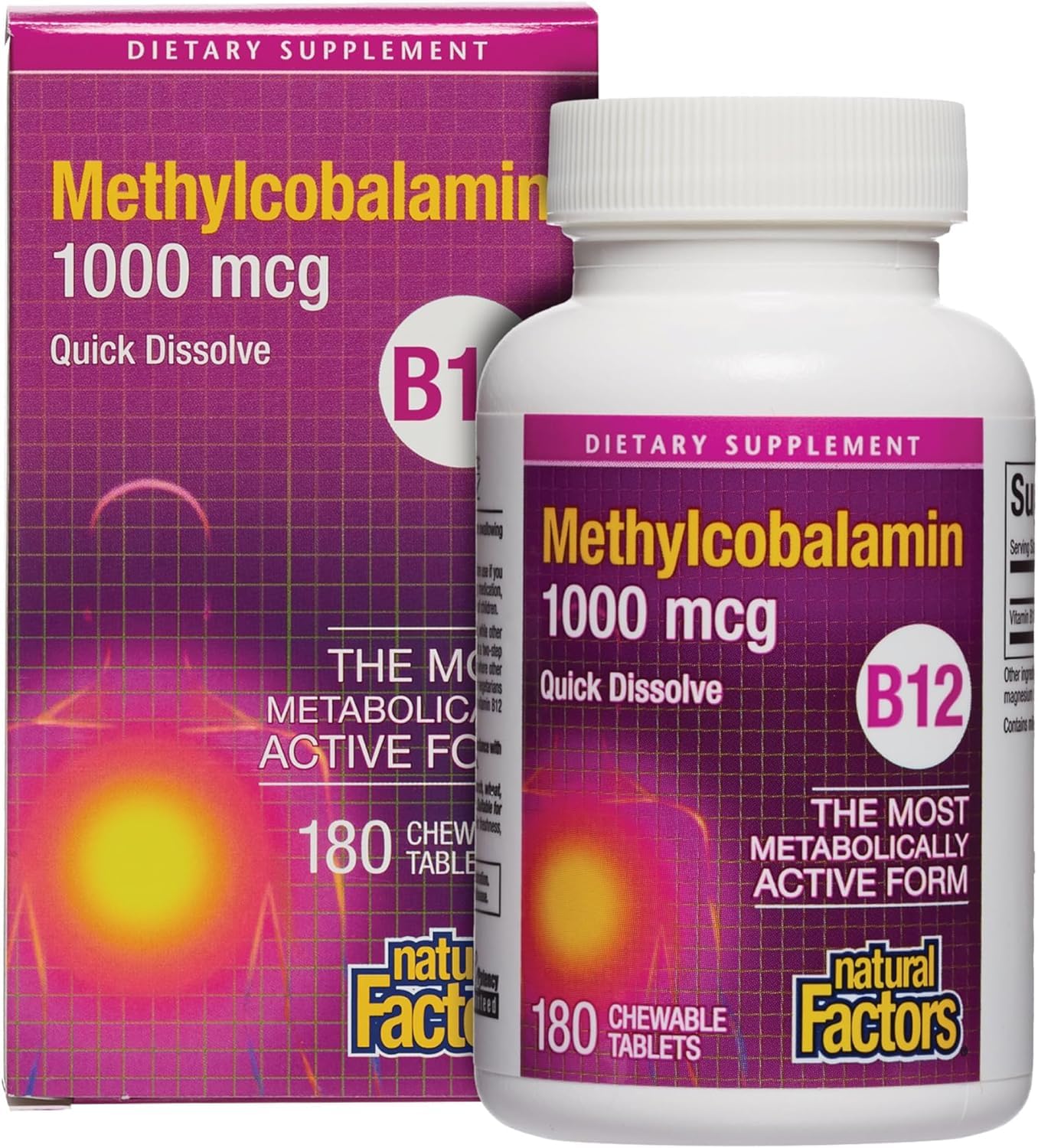 Foto 2 pulgar | Suplemento De Factores Naturales: Vitamina B12, Metilcobalamina, 1000 Mcg - Venta Internacional.
