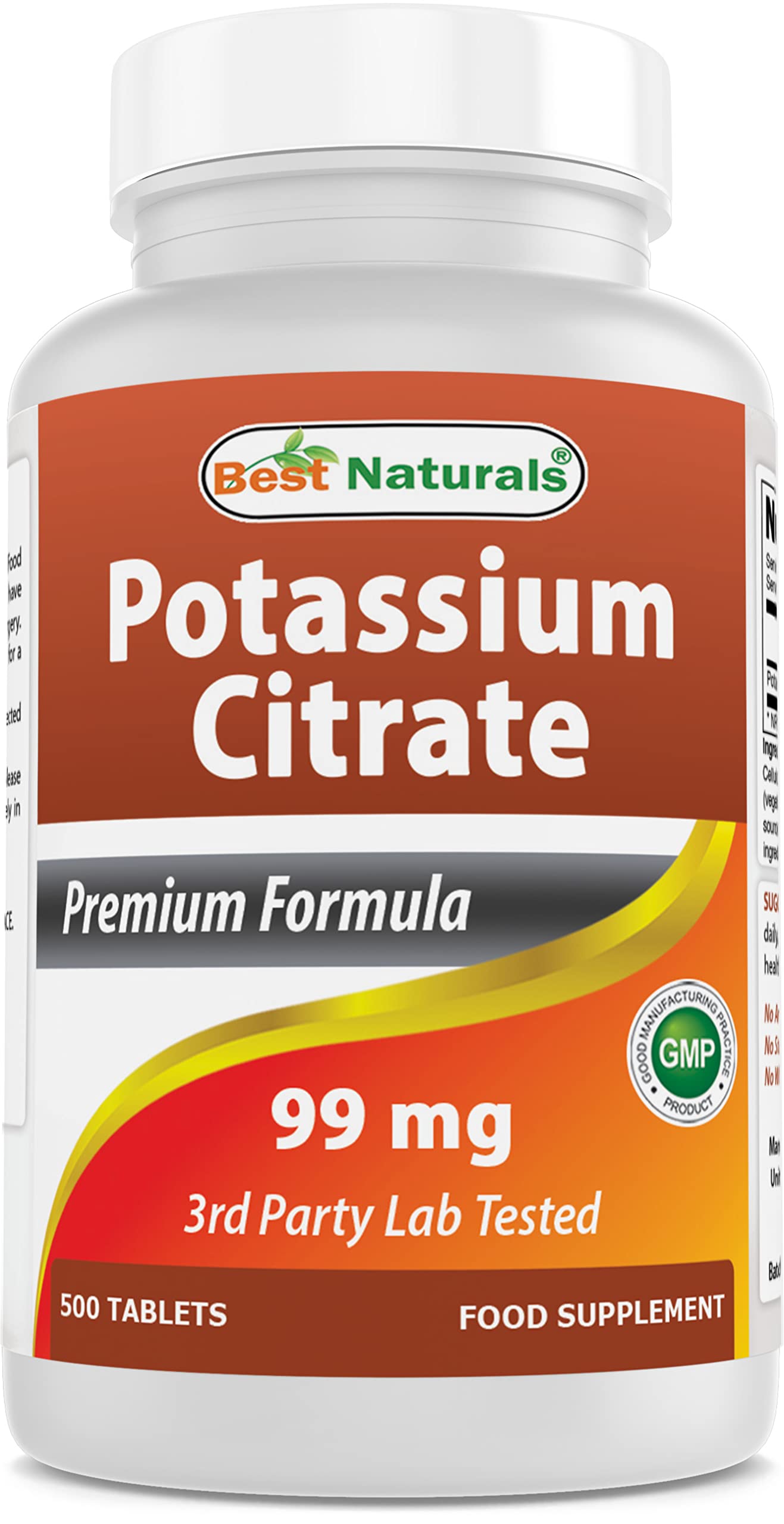 Foto 2 pulgar | Suplemento Best Naturals Citrato De Potasio 99 Mg 500 Comprimidos - Venta Internacional.