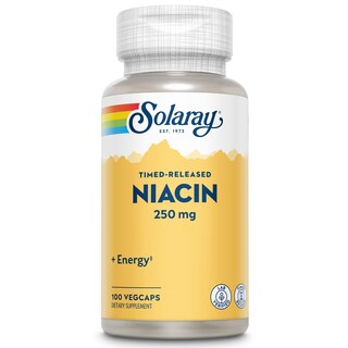 Foto 1 | Suplemento Solaray De Niacina De Liberación Prolongada De 250 Mg Para La Salud De La Piel - Venta Internacional.
