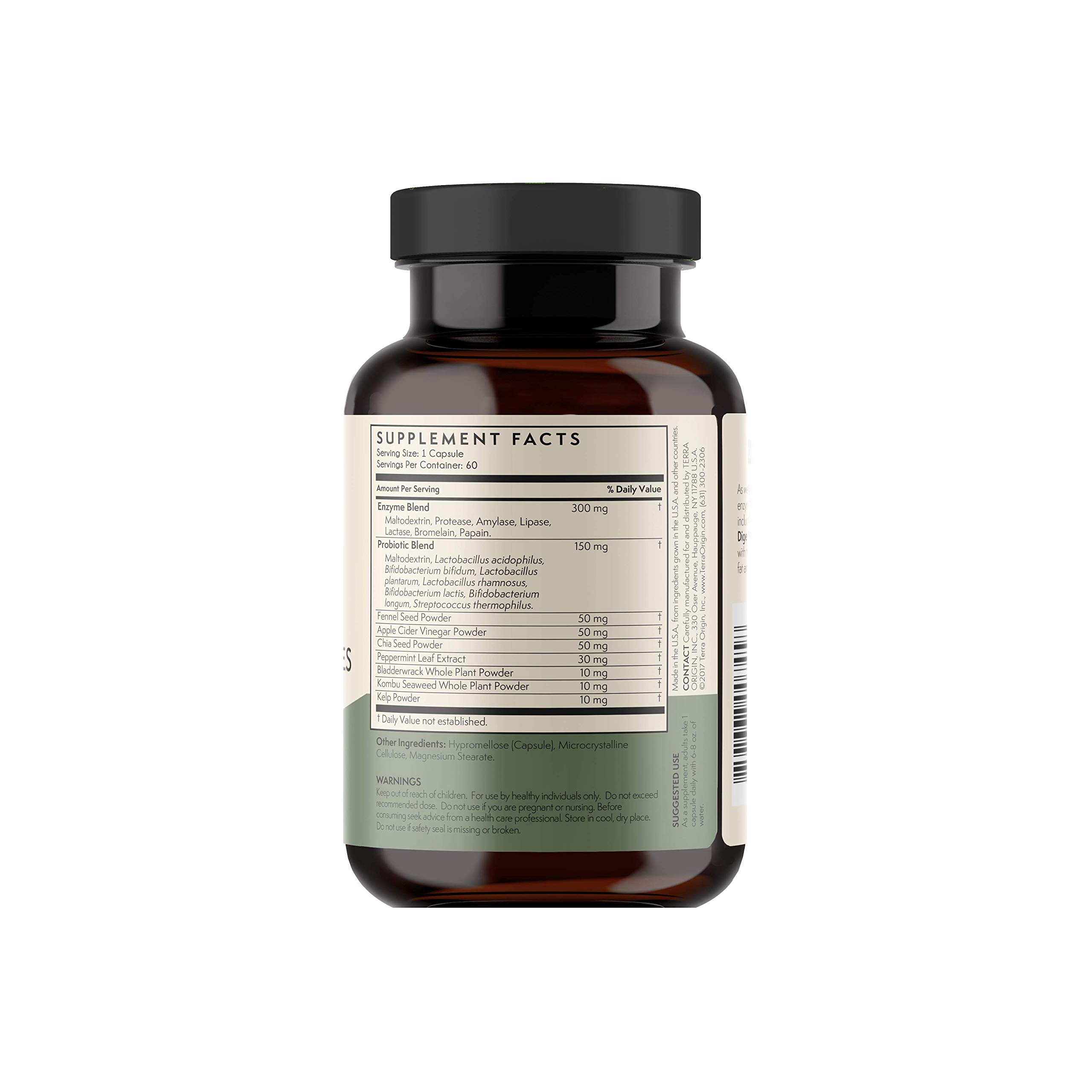 Foto 3 pulgar | Suplemento Terra Origin Digestive Enzymes 60 Cápsulas - Venta Internacional.