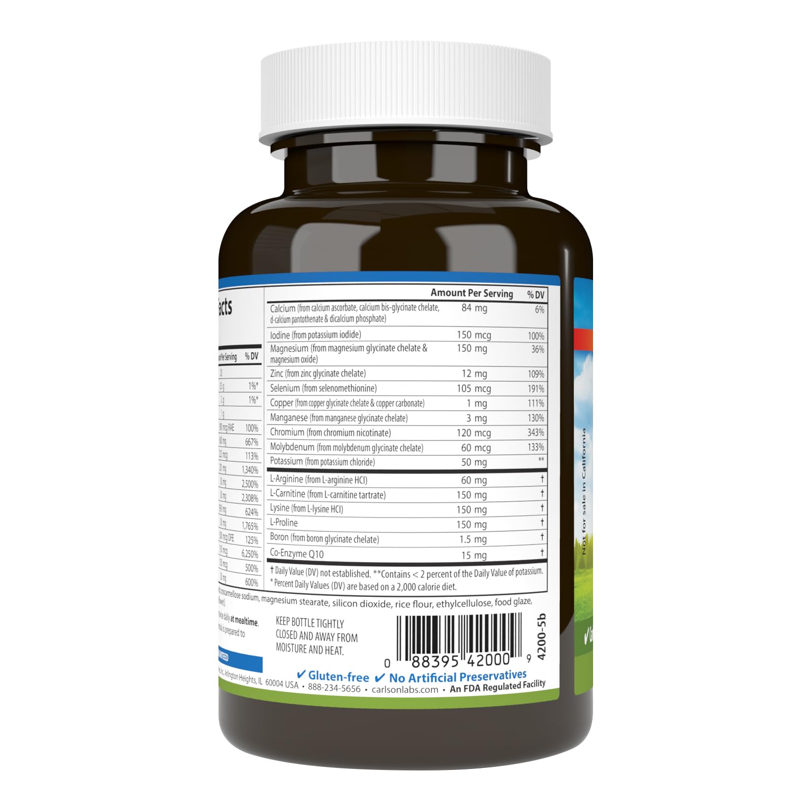 Foto 4 pulgar | Suplemento Carlson Cardio Complete Multivitamin 90 Comprimidos - Venta Internacional.